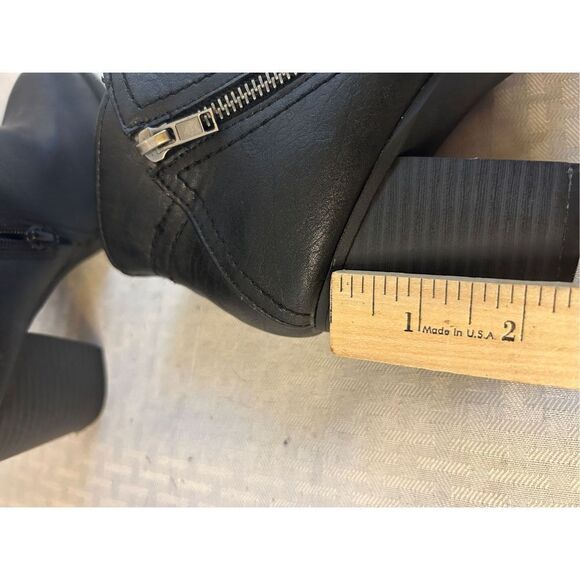 Rampage 8m ankle boots 2 zippers Ram-elease 2.5" heel black - Picture 5 of 6